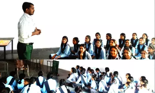 छात्राओं को सड़क सुरक्षा की दी जानकारी