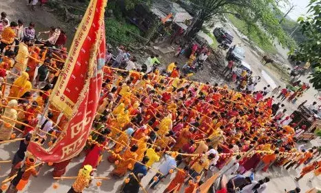 भीलवाड़ा में 100 फीट की मनोकामना कांवड़ यात्रा संपन्न