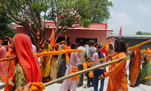 कावड़ यात्रा त्रिवेणी संगम से मुंडेश्वर महादेव होडा़ तक निकाली