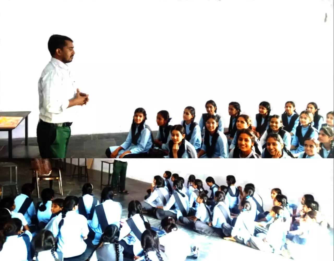 छात्राओं को सड़क सुरक्षा की दी जानकारी