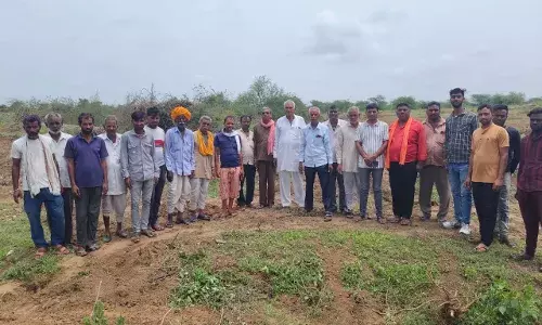 जेतपुरा में नया विद्यालय भवन का विधि विधान से किया नींव का मुहूर्त