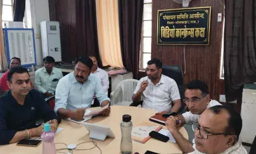 आसींद उपखंड अधिकारी परमजीत सिंह ने ली बैठक