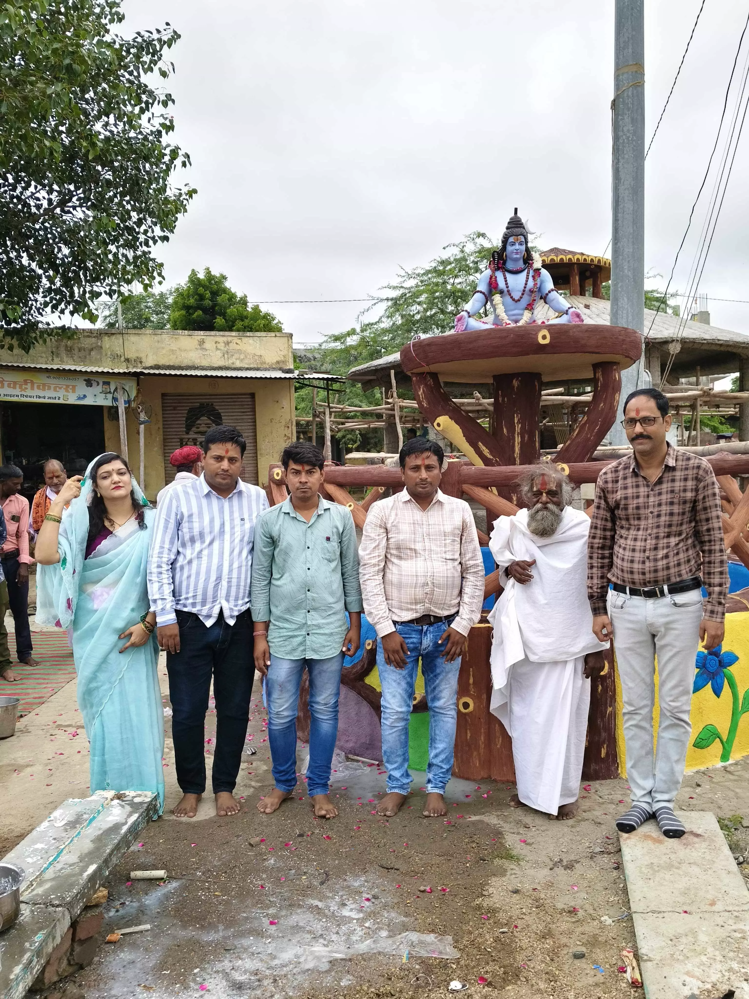 पाटन गांव में भगवान शिव की मूर्ति की स्थापित