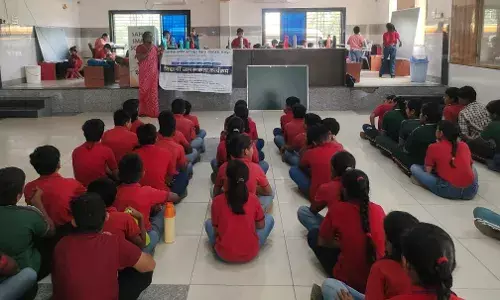 विधार्थी जागरुकता कार्यक्रम में फिकल स्लज ट्रीटमेंट प्लांट की जानकारी दी विधार्थी जागरुकता कार्यक्रम में फिकल स्लज ट्रीटमेंट प्लांट की जानकारी दी