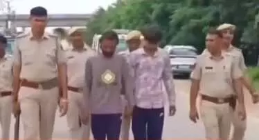 आरसीएम कर्मचारियों के अपहरणकर्ताओं की हमीरगढ़ पुलिस ने पैदल परेड करवाई