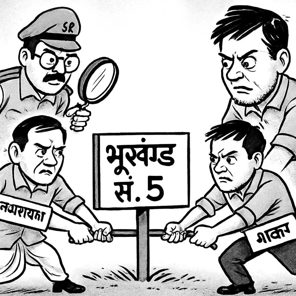 सत्यनारायण ने  भूखंड हड़पने का आरोप लगाया, शंकर जा  जाट ने उसी पट्टे को फर्जी बताते हुए जांच की मांग की