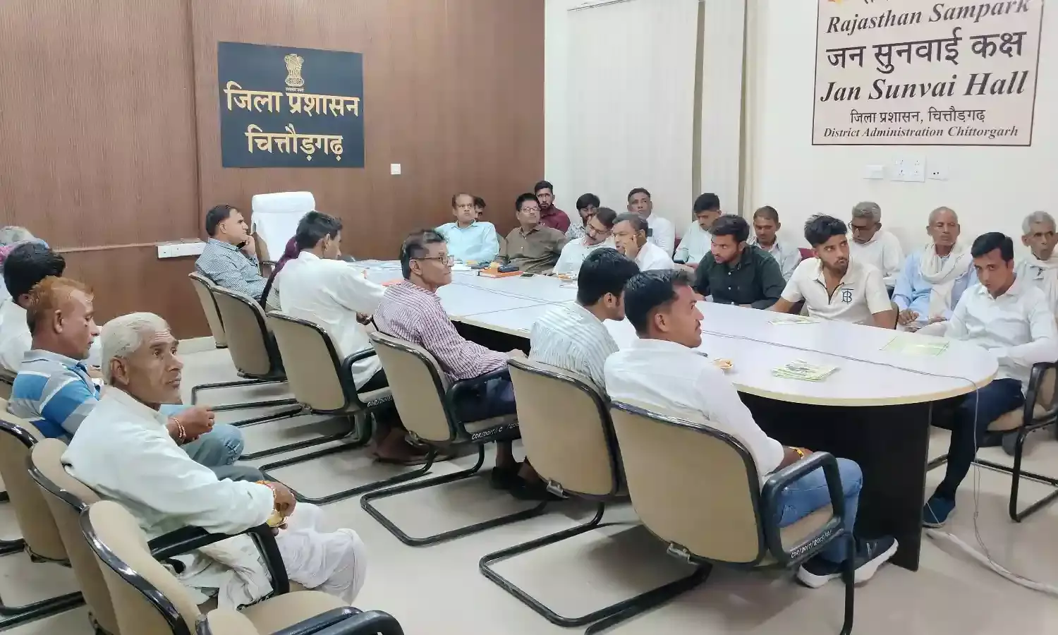 राज्य स्तरीय फसल बीमा क्लेम वितरण समारोह का चित्तौड़गढ़ जिले में सीधा प्रसारण