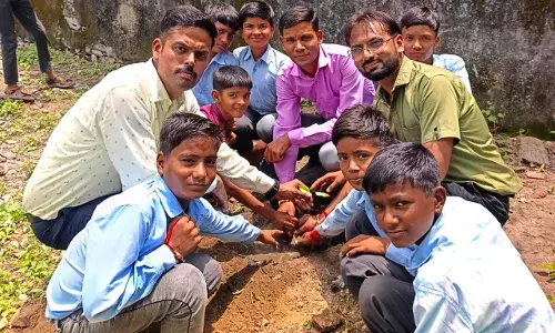 वृक्षारोपण कर मनाई राम वाजपेई की जयंती वृक्षारोपण कर मनाई राम वाजपेई की जयंती