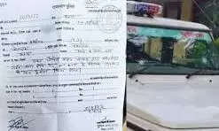 पुलिस का अजीबो-गरीब चालान: बाइक सवार पर “सीट बेल्ट” न लगाने का जुर्माना, पर्ची वायरल पुलिस का अजीबो-गरीब चालान: बाइक सवार पर “सीट बेल्ट” न लगाने का जुर्माना, पर्ची वायरल