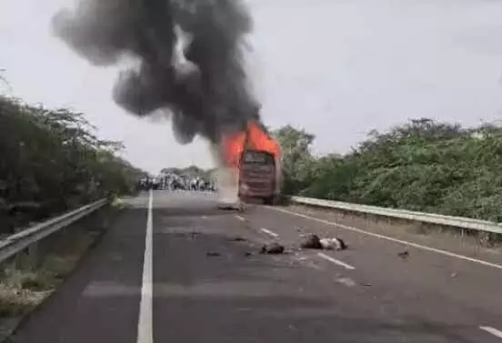 रामदेवरा जा रहे 2 भाइयों को बस ने कुचला,मौत रामदेवरा जा रहे 2 भाइयों को बस ने कुचला,मौत