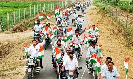 भादसोड़ा से सांवलिया जी तक निकाली तिरंगा यात्रा