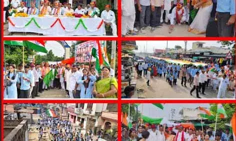 सवाईपुर स्कूल ने तिरंगा यात्रा में बनाया रिकॉर्ड, रचा इतिहास, 111 फीट का तिरंगा बना आर्कषण