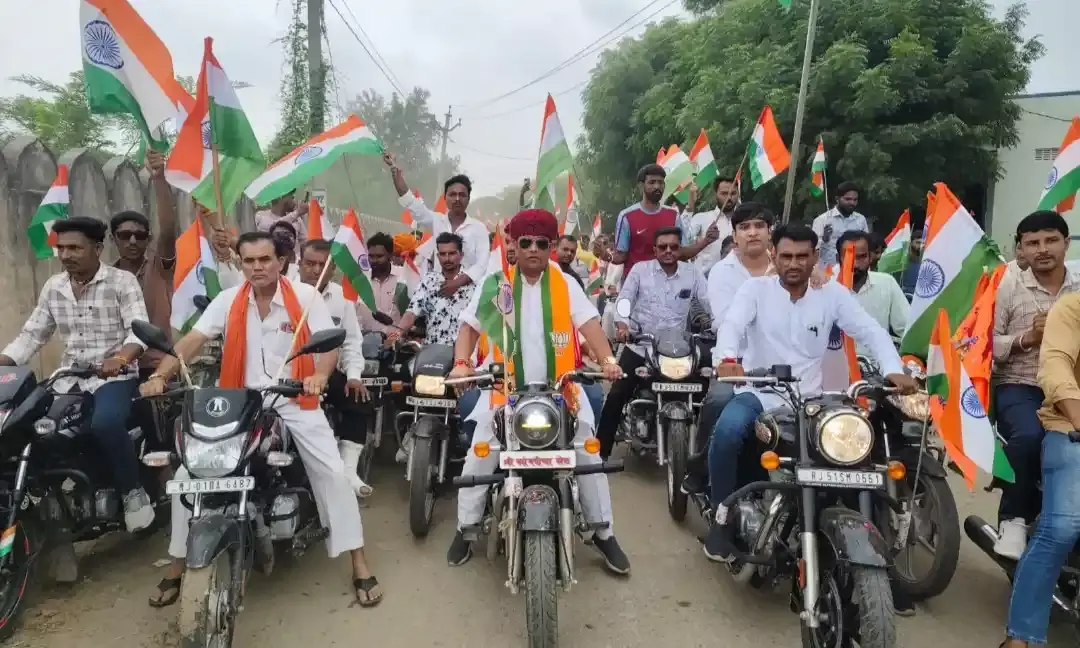 भाजपा फुलियां मंडल में तिरंगा यात्रा वाहन रैली