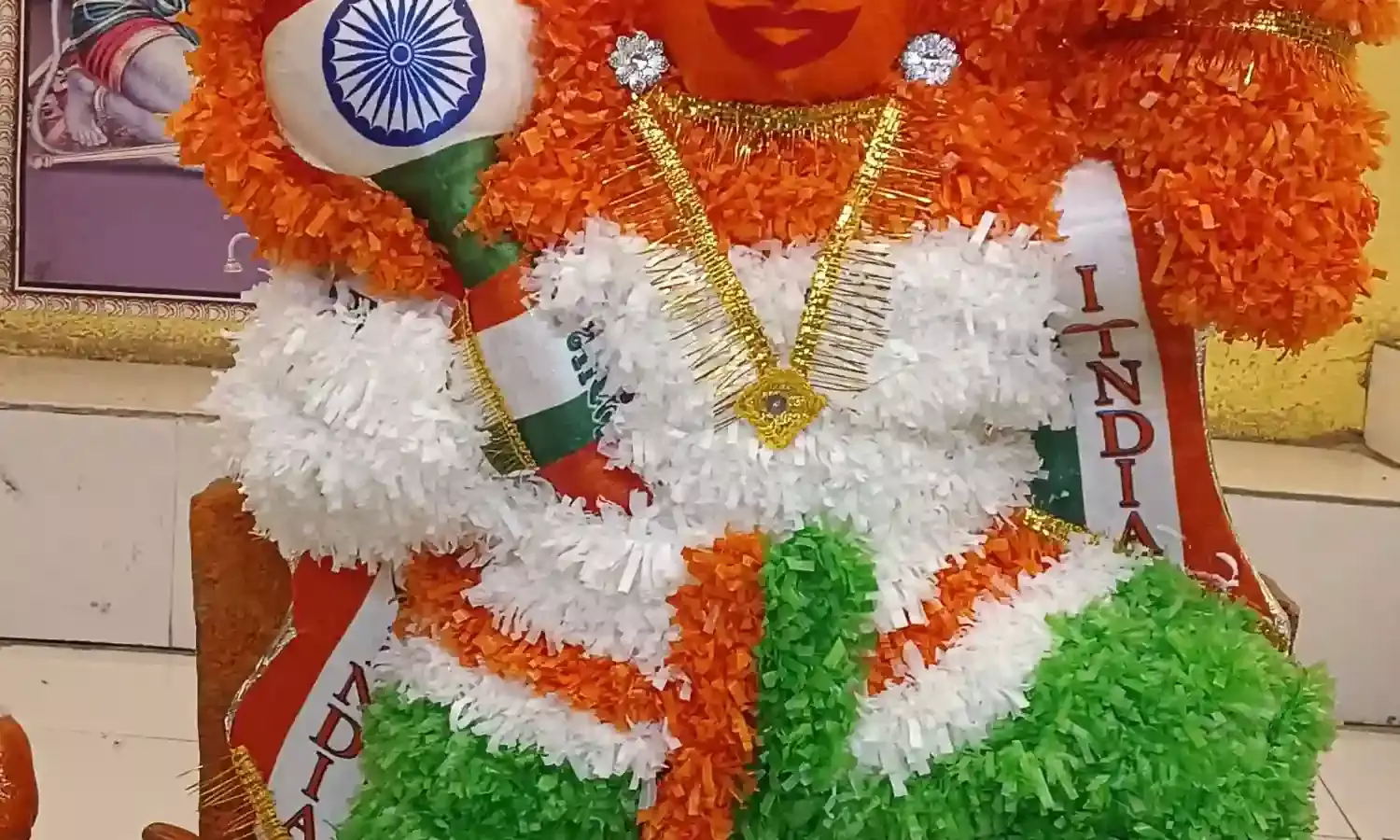 श्री कामधेनु बालाजी क़ो चढ़ाया तिरंगा चोला