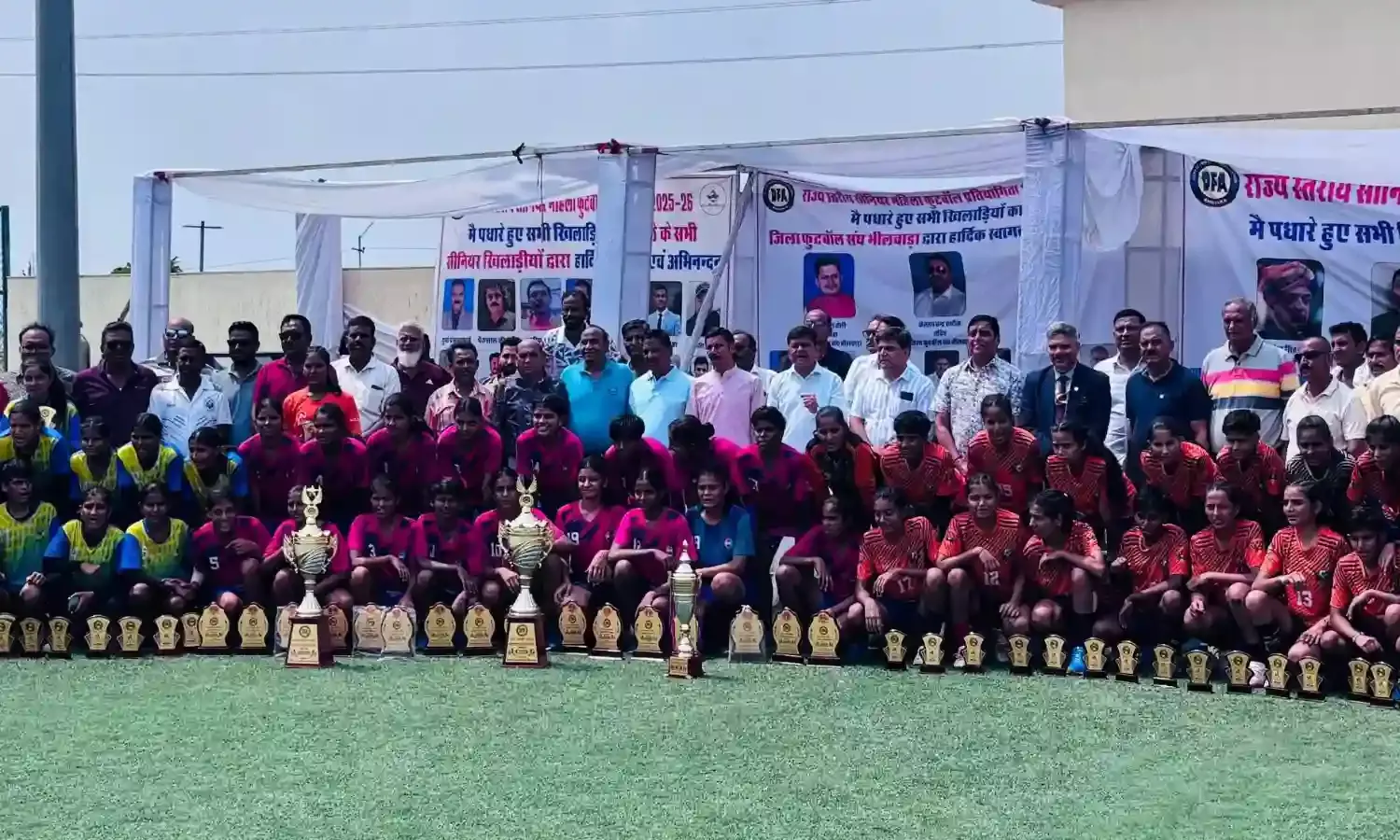 भीलवाड़ा: राज्य स्तरीय सीनियर महिला फुटबॉल प्रतियोगिता में बीकानेर ने अजमेर को 2-1 से हराकर जीता खिताब