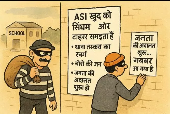 चोरों ने चोरी के बाद पैम्फलेट चिपकाकर दी खुली चुनौती, लिखा– ‘जनता की अदालत शुरू हो चुकी है, गब्बर आ गया है’