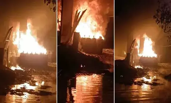 पाली में एक फैक्ट्री के गैस प्लांट में लगी आग, एक के बाद एक आग से 10 गैस सिलेंडरों में हुआ विस्फोट