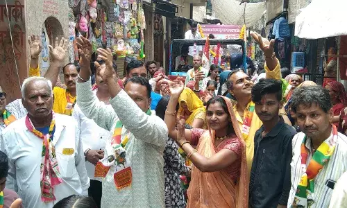 भादवी बीज पर निकाली बाबा रामदेव जी की शोभा यात्रा