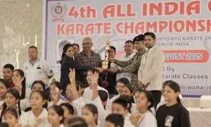 भीलवाड़ा में हुई राष्ट्रीय कराटे चैंपियनशिप, 200 खिलाड़ियों ने दिखाया दम