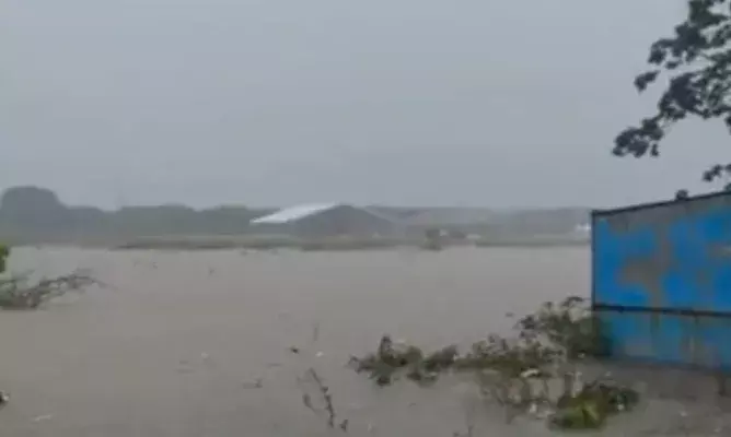 भीलवाड़ा में मूसलाधार बारिश: पंडित प्रदीप मिश्रा की शिव महापुराण कथा स्थल पर जलभराव, आयोजकों की बढ़ी चिंता