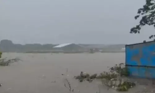 भीलवाड़ा में मूसलाधार बारिश: पंडित प्रदीप मिश्रा की शिव महापुराण कथा स्थल पर जलभराव, आयोजकों की बढ़ी चिंता