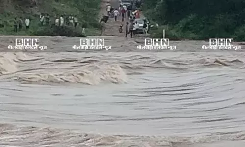 बारिश ने उमस व गर्मी से दिलाए राहत, बेड़च नदी उफान पर