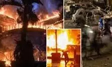 इंडोनेशिया में हिंसक प्रदर्शन: मकास्सर में संसद भवन में आग, तीन की मौत, कई घायल