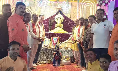 श्री गणेश महोत्सव के चौथे दिन श्री गणेश जी एवं खाटू श्याम जी की महाआरती की