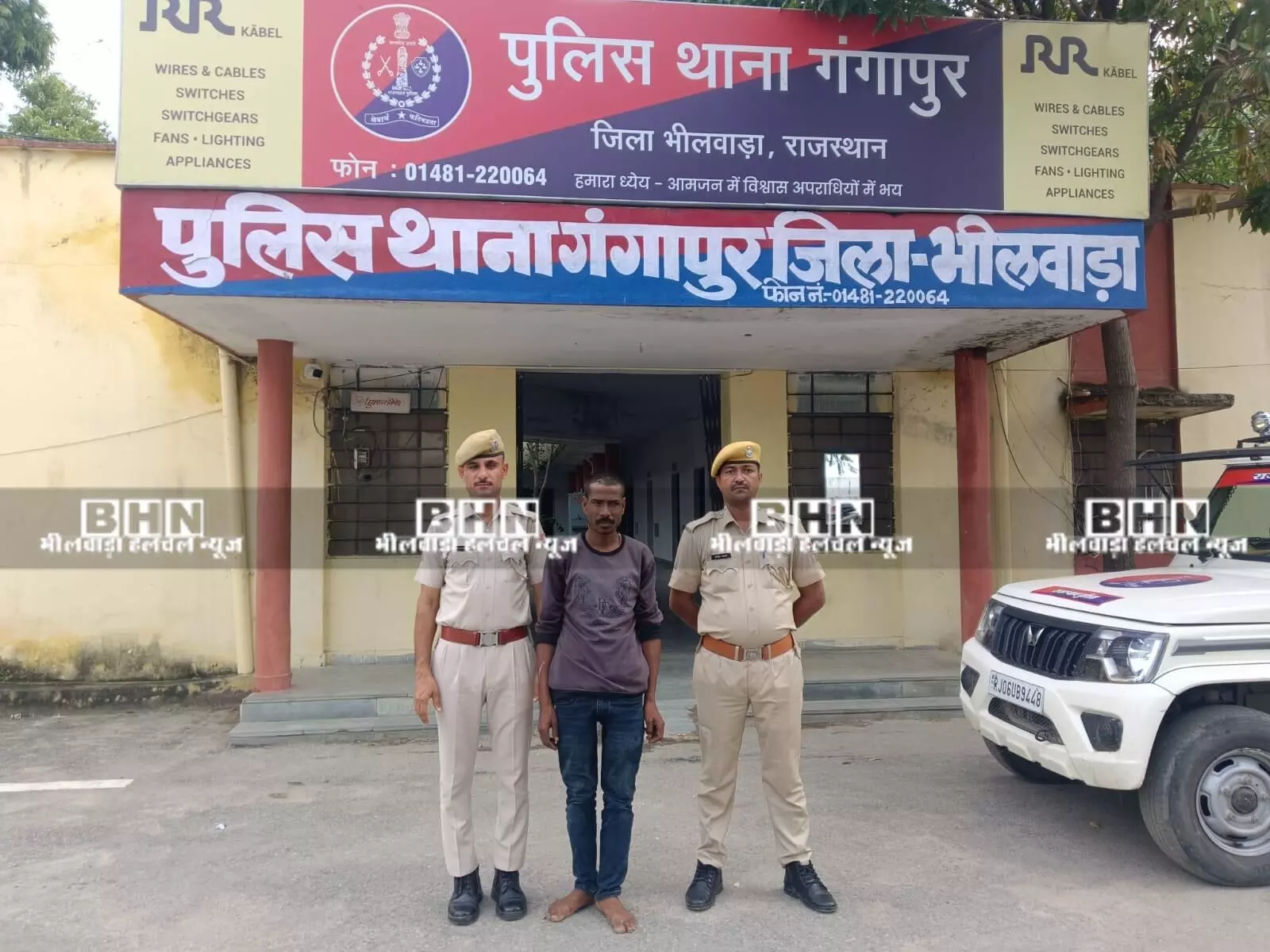 गंगापुर पुलिस की बड़ी कार्रवाई: ₹5000 इनामी स्थायी वारंटी दबोचा