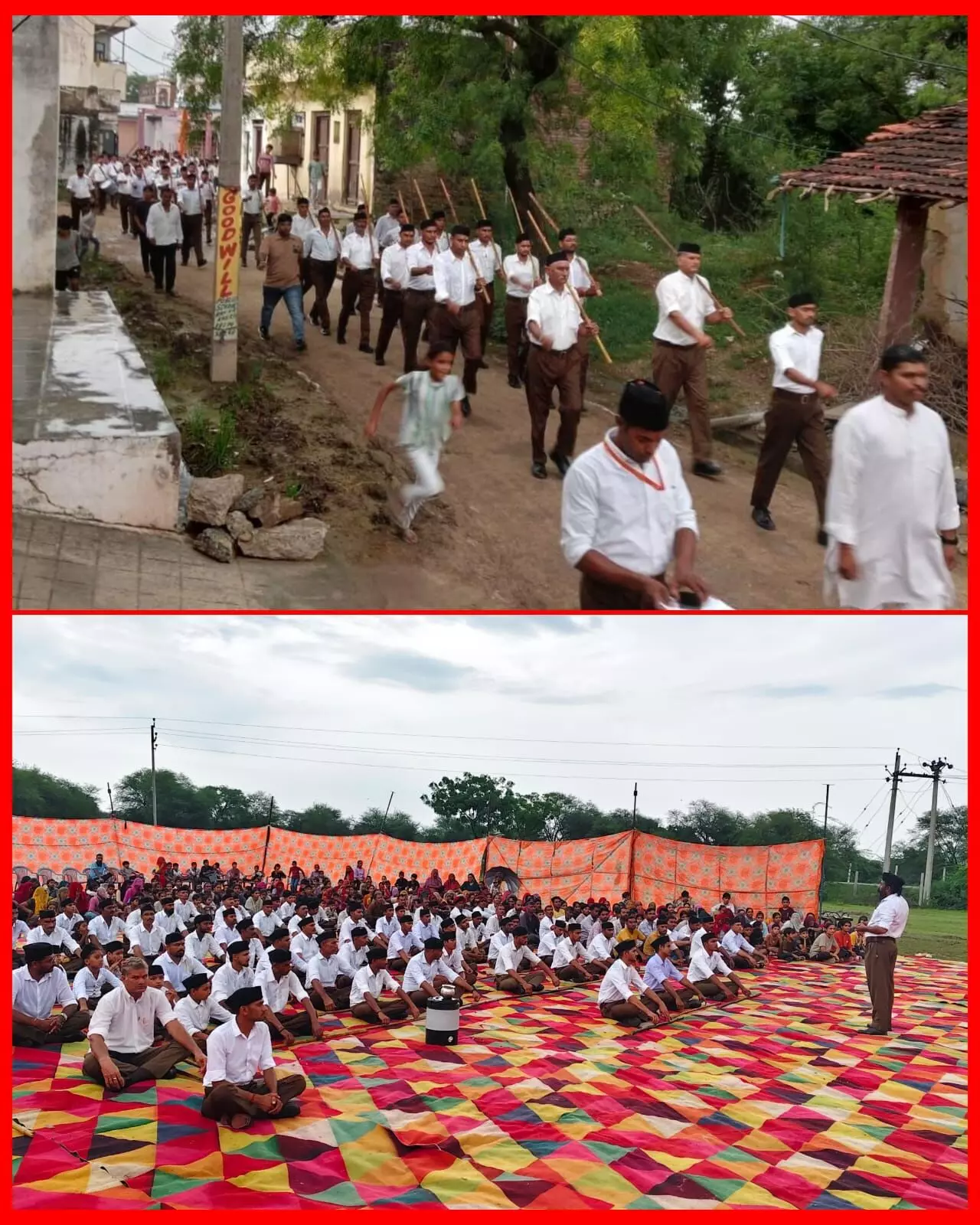 संघ शताब्दी वर्ष के अमृत महोत्सव पर सोपुरा शाखा पर पथ संचलन