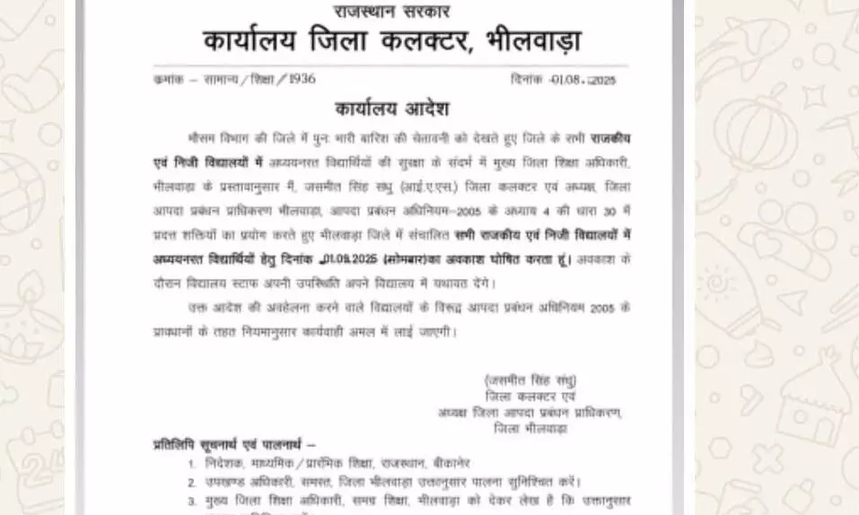 कलेक्टर के फर्जी आदेश से स्कूलों में छुट्टियां, प्रशासन ने किया खंडन  कहा छुट्टी नही!