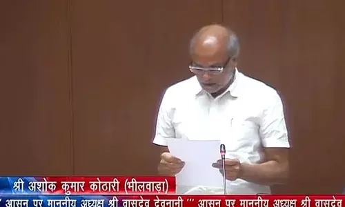 कोठारी ने विधानसभा में उठाया शहरी निकायों में सीधे चुनाव का मुद्दा