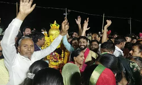 शाहपुरा में खटीक समाज द्वारा राधा-कृष्ण भगवान की शोभायात्रा निकाली