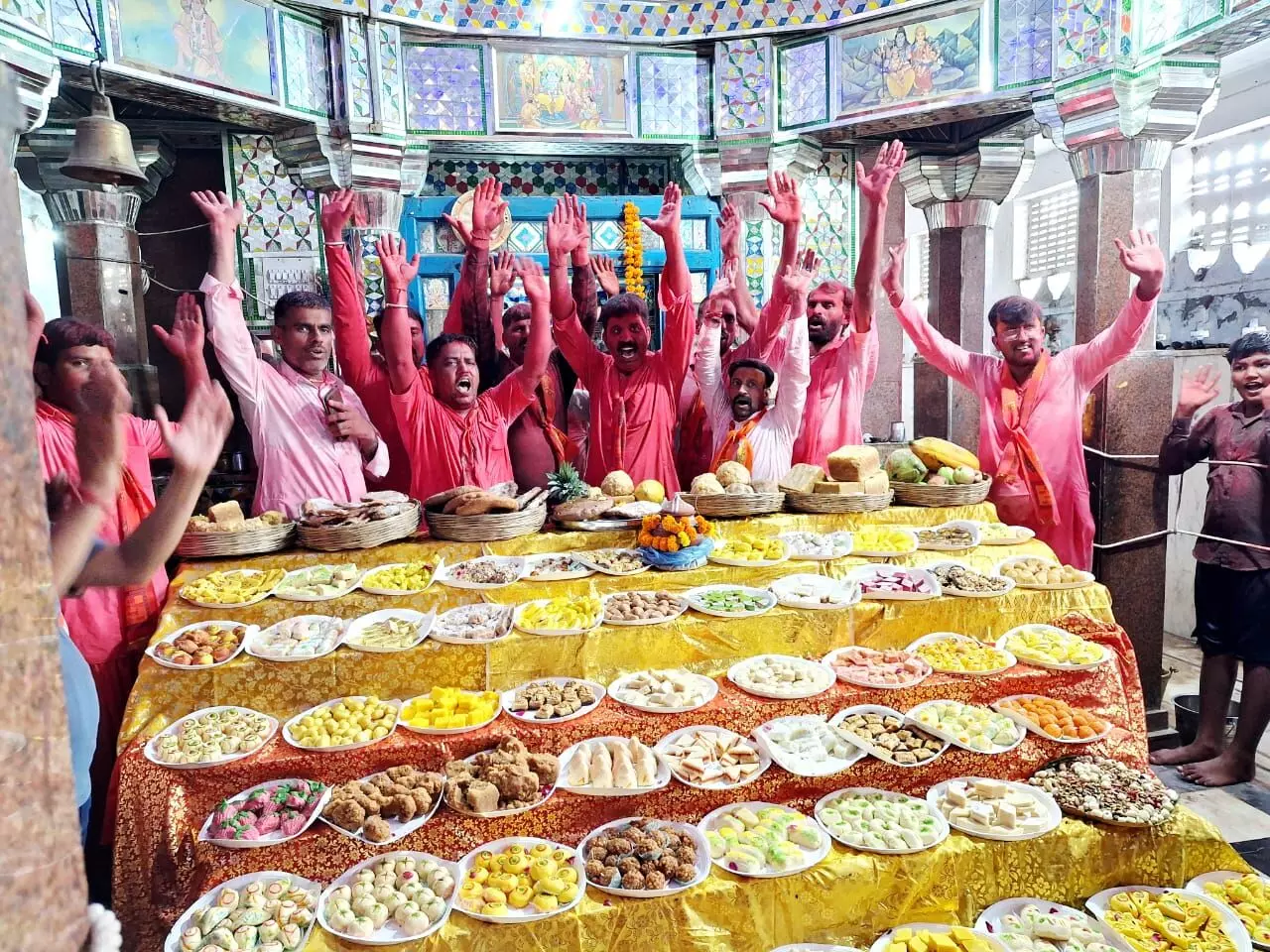 डाबला में छप्पन भोग उत्सव, गलियों में खुशियों की रौनक