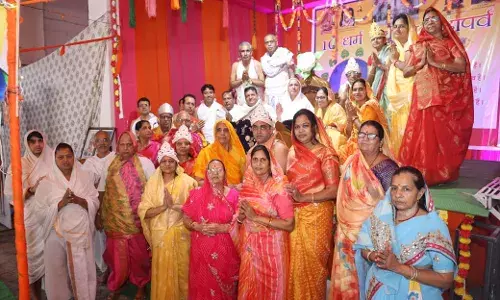 चंद्रप्रभु दिगंबर जैन मंदिर आयड़ में आर्यिका प्रशन्नमति की निश्रा में धार्मिक अनुष्ठान सम्पन्न