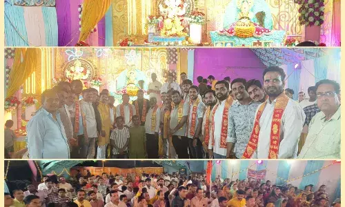 गणेशोत्सव के अवसर पर श्री गणपति जी की महाआरती में कांग्रेसजन हुए सम्मिलित