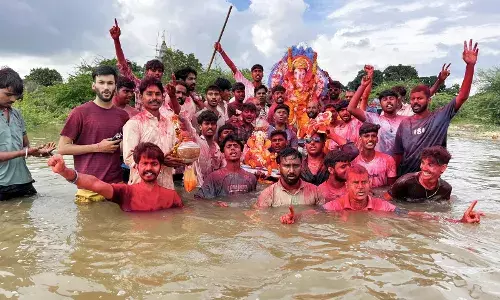 आकोला में गणेश प्रतिमा विसर्जन के साथ गणेश महोत्सव संपन्न