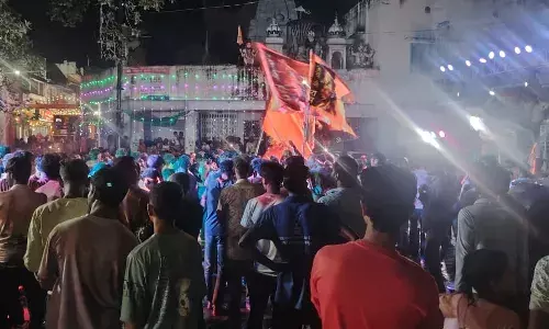 बनेड़ा में तेज बारिश के बीच गणपति की  विदाई