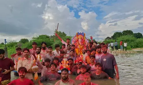 प्रतिमा विसर्जन के साथ कार्यक्रम संपन्न