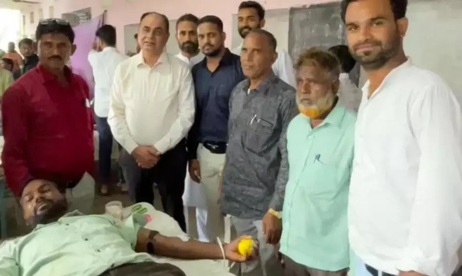 के मांडल में विशाल रक्तदान शिविर, 200 यूनिट रक्त संग्रह के मांडल में विशाल रक्तदान शिविर, 200 यूनिट रक्त संग्रह