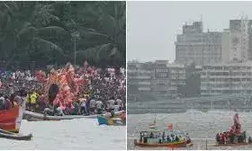 गणेश प्रतिमा विसर्जन के दौरान चार लोग डूबे, 13 लापता