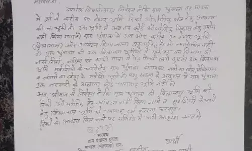 बिलानाम भूमि का रीको के लिए आवंटन नहीं किया जाये, ग्रामीणों ने कलेक्टर को ज्ञापन देकर की मांग