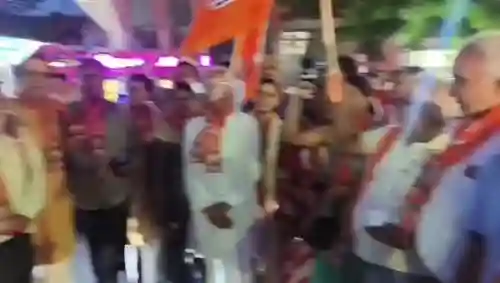 उपराष्ट्रपति चुनाव में राधाकृष्णन की जीत पर भीलवाड़ा में भाजपा कार्यकर्ताओं ने मनाया जश्न