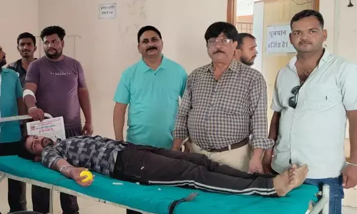 रक्तदान शिविर में 68 यूनिट रक्त संग्रह