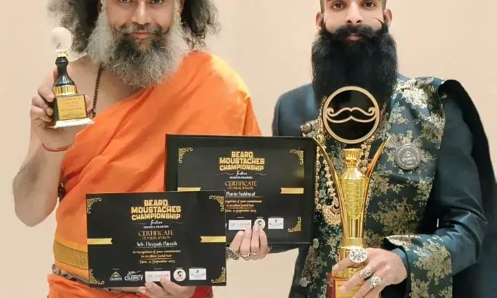 शाहपुरा बियर्ड क्लब ने इंदौर बियर्ड प्रतियोगिता में दिखाया दम, जीते पुरस्कार