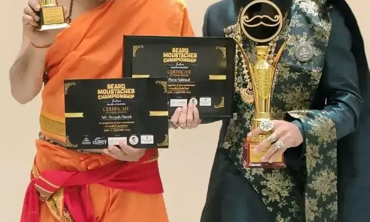 शाहपुरा बियर्ड क्लब के सदस्यों ने इंदौर में लहराया परचम