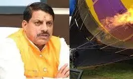 मंदसौर में सीएम मोहन यादव के हॉट एयर बैलून में लगी आग, बाल-बाल बचे