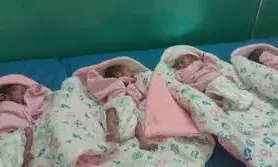 एक साथ 4 नवजातों को जन्म, सात बच्चों की बनी मां
