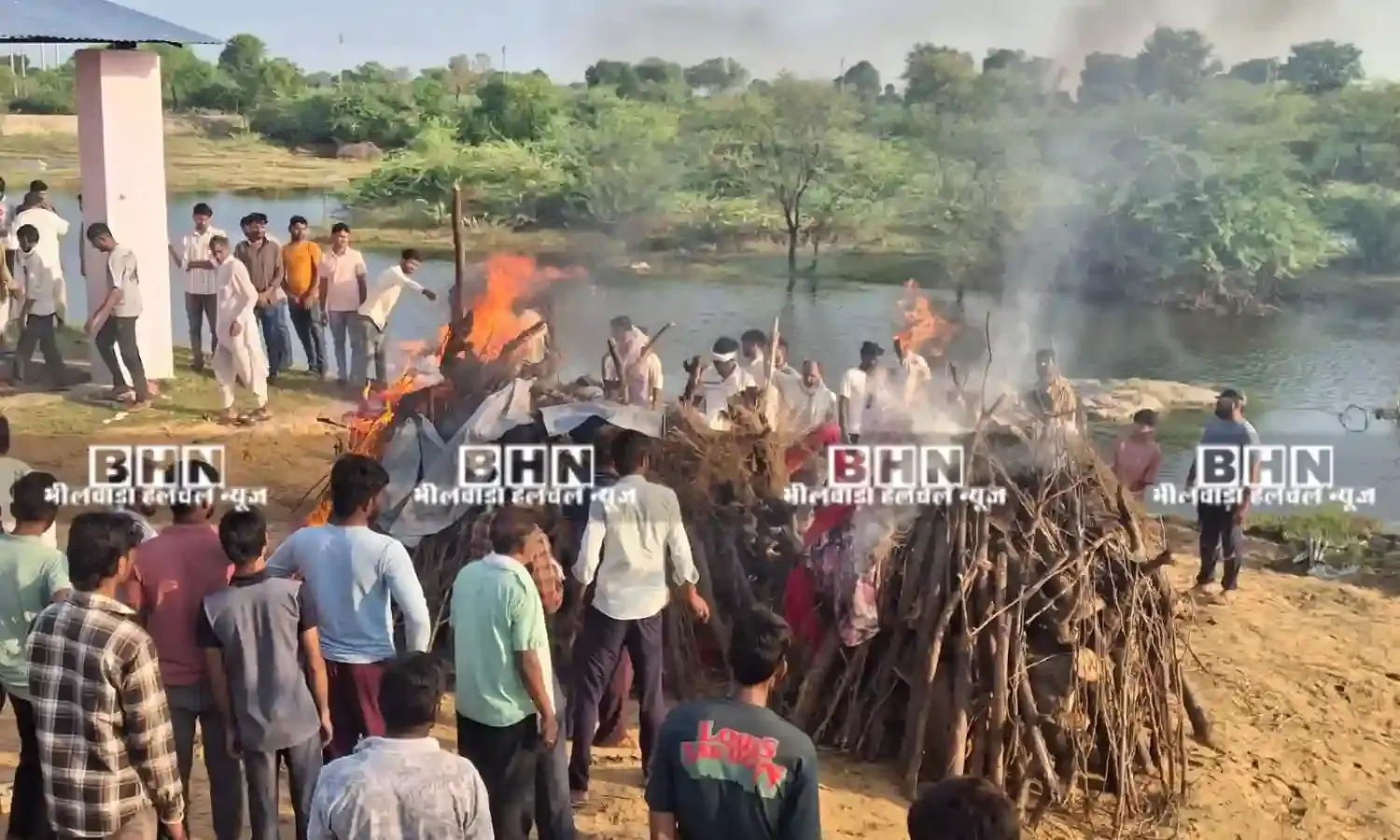 फूलियाकलां -एक साथ उठीं चार अर्थियां, रो पड़ा पूरा गांव, बंद रहे बाजार