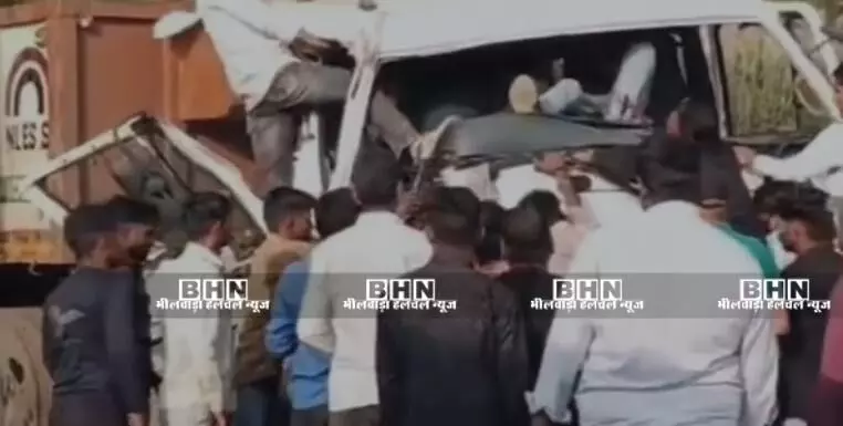 राजसमंद: नाथद्वारा-उदयपुर हाईवे पर बड़ा ट्रैफिक हादसा, ट्रेलर चालक फंसा